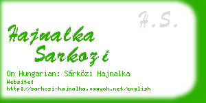 hajnalka sarkozi business card