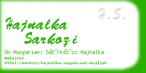 hajnalka sarkozi business card